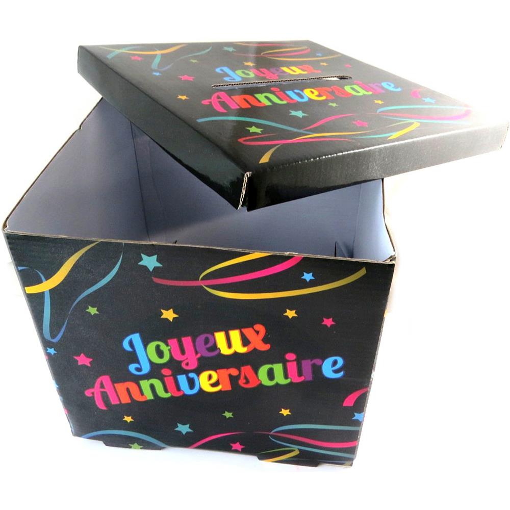 urna 'joyeux anniversaire' multicolore nero - 21x21x195 cm - [ p1099] - Foto 3