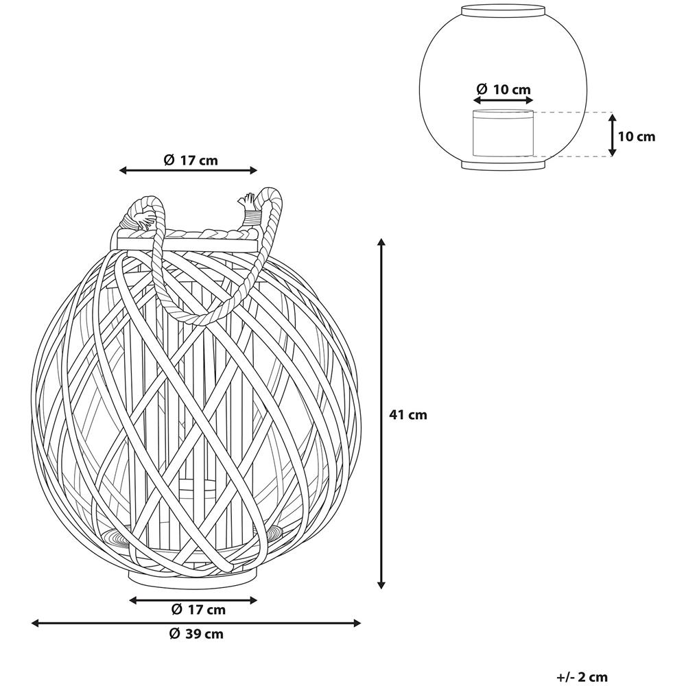 Lanterna Marrone Chiaro Samoa - Foto 2