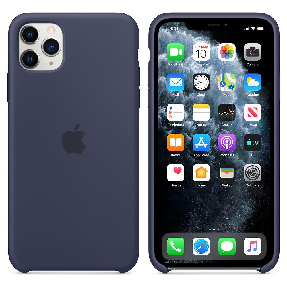 Custodia In Silicone Per Iphone 11 Pro Max - Blu Notte - Foto 2