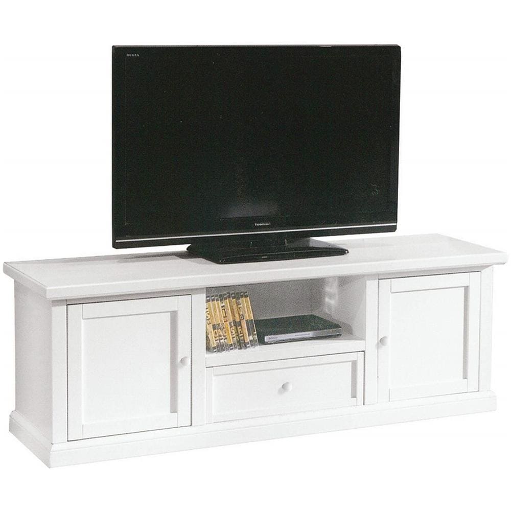 Clayton - Mobile Porta Tv In Legno Massello Cm 45 X 160 X 56 H - Foto 1
