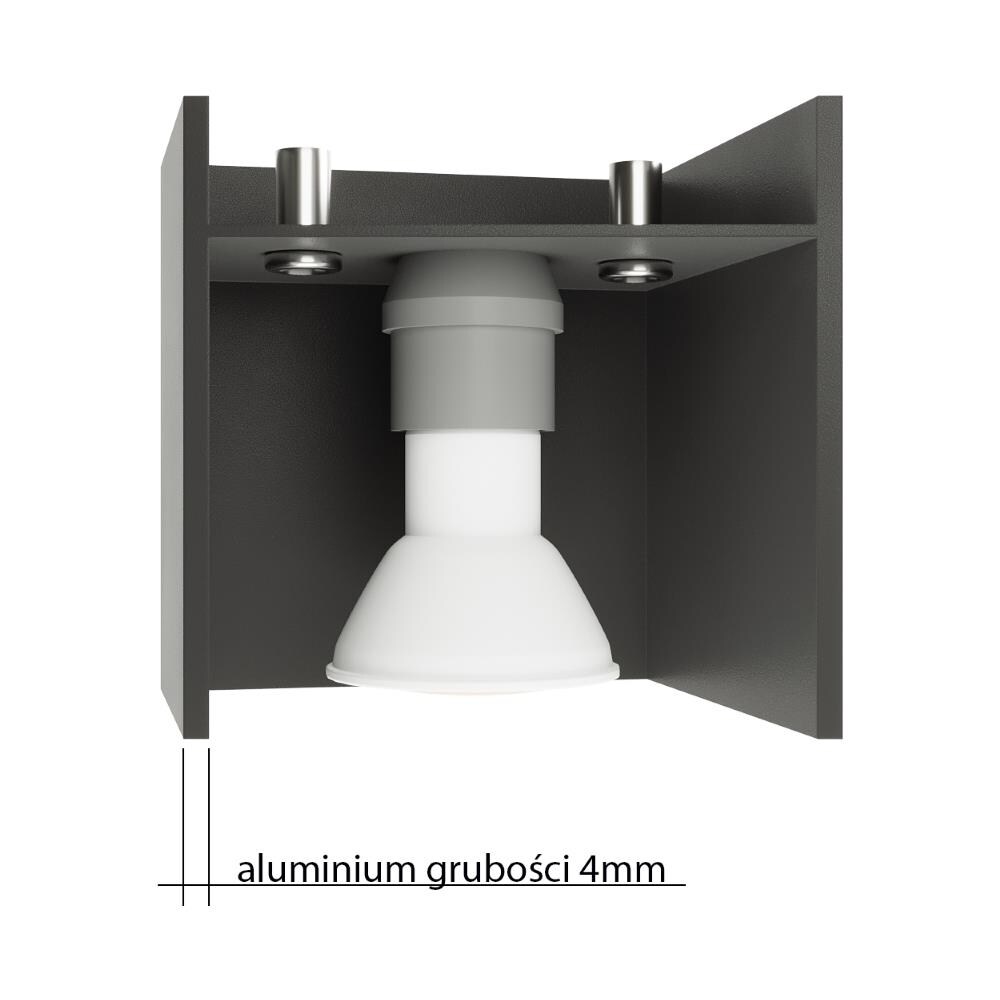 Lampada Da Parete In Alluminio, 12 X 10 X 10 Cm, Colore: Bianco - Foto 15