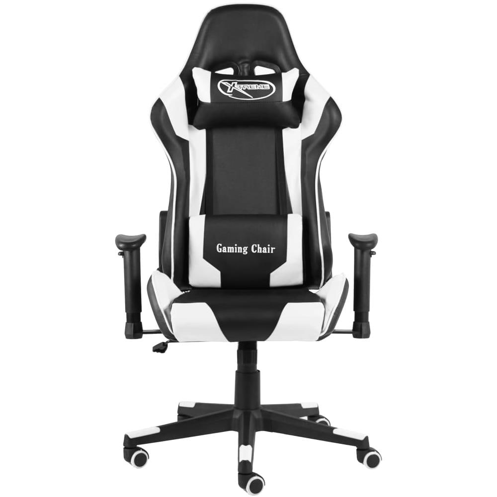 Sedia da Gaming Girevole Bianca in PVC - Foto 1