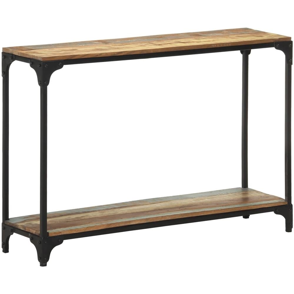 Tavolo Consolle 110x30x75 Cm In Legno Massello Di Recupero - Foto 10