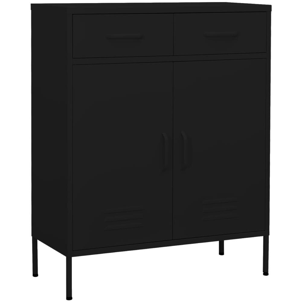 Armadietto Nero 80x35x101,5 Cm In Acciaio - Foto 1