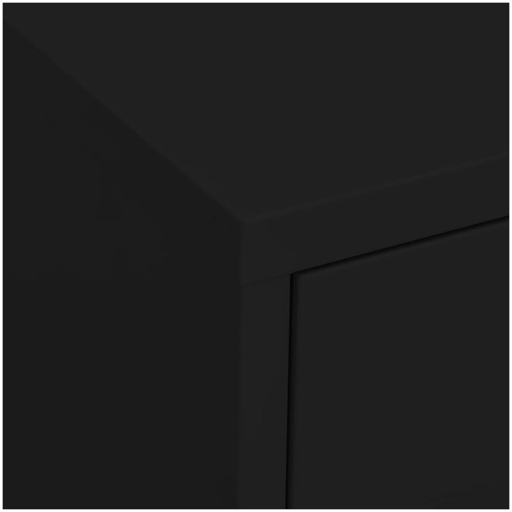 Armadietto Nero 80x35x101,5 Cm In Acciaio - Foto 3