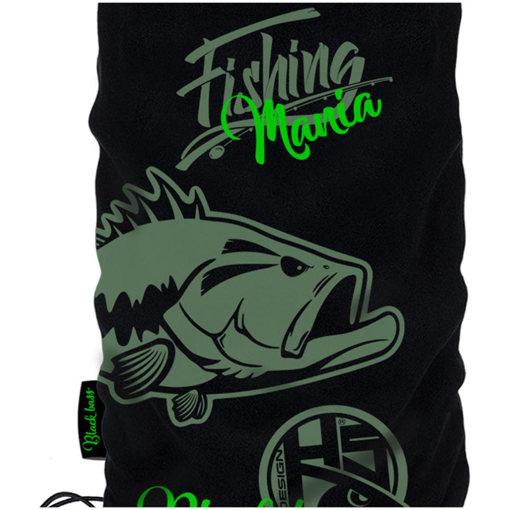 Scaldacollo Black Bass Fishing Mania Nero One Size - Foto 2