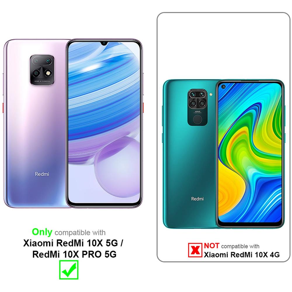 3x Pellicola Armatura A Schermo Intero Compatibile Con Xiaomi Redmi 10x 5g In Trasparente Con Nero - 3x Vetro Temperato (tempered) Di Protezione Del Display In Durezza 9h Con 3d Touch - Foto 2