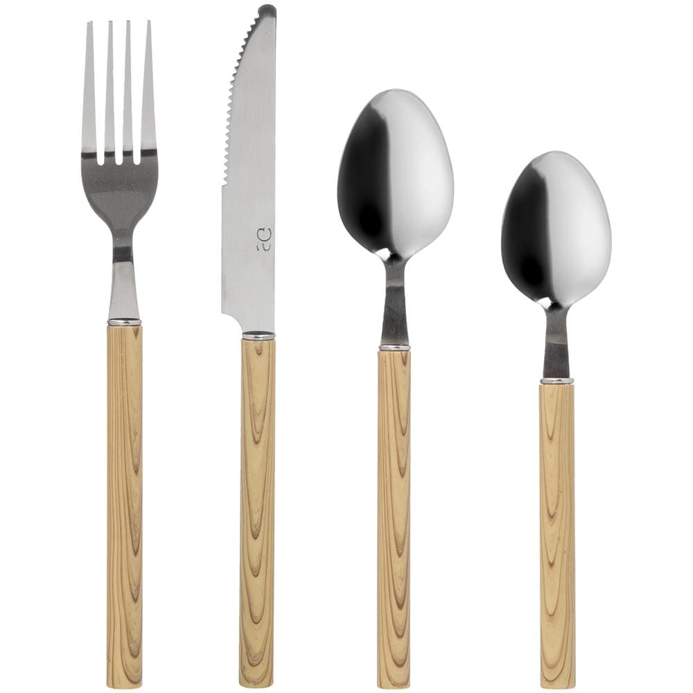 Set 24 Posate Indonesia Marrone - Foto 1