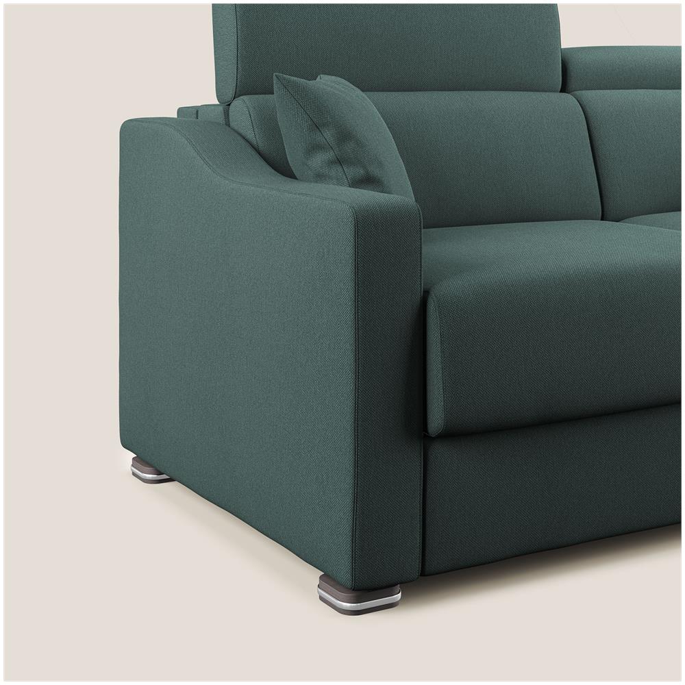 Amber Divano Letto Angolare In Tessuto Smacchiabile T05 Verde 293 Cm Sinistro (mat. 160x197) - Foto 5