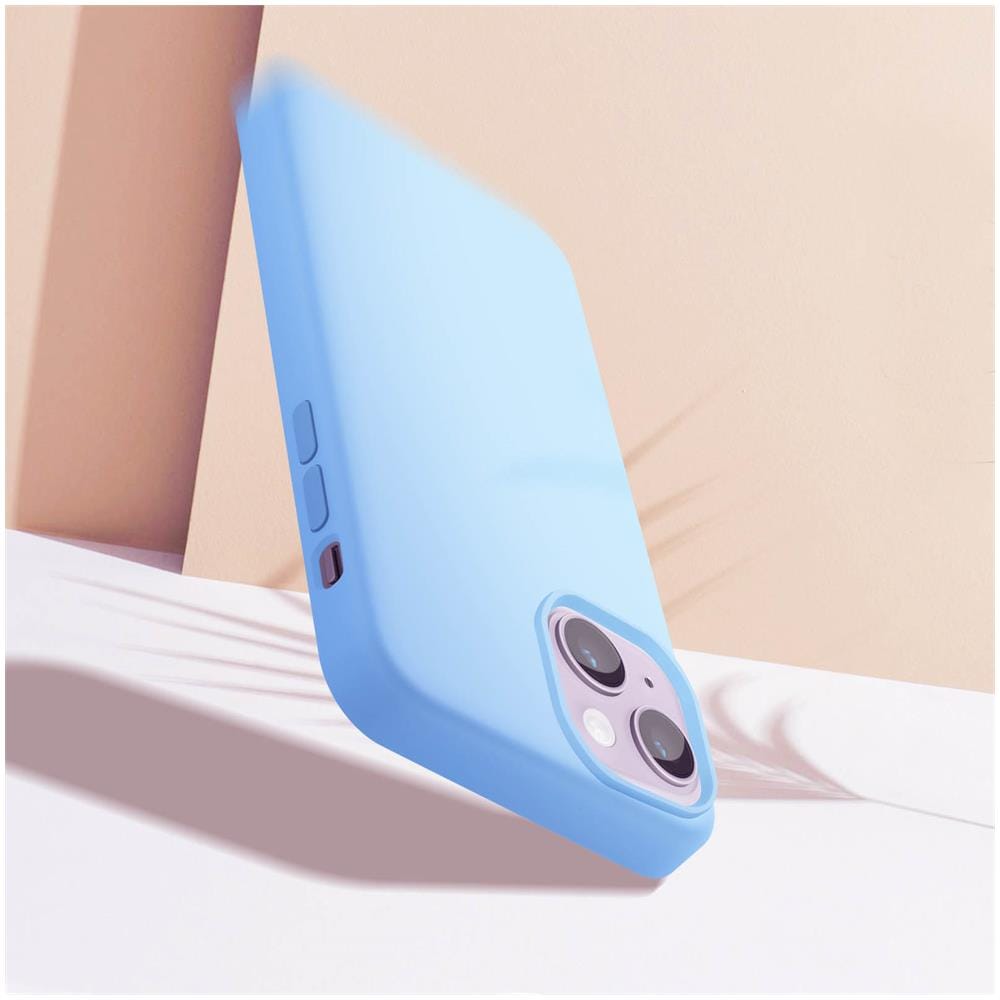 Cover Per Iphone 14 Ibrida Semirigida Sottile Leggera Blu Acciaio - Foto 2