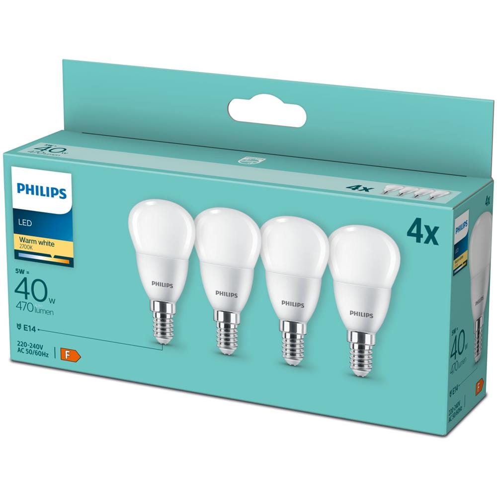Lampadina Led Oliva e Lustre 4,9 W - 40 W E14 Luce Bianca Calda - Foto 2