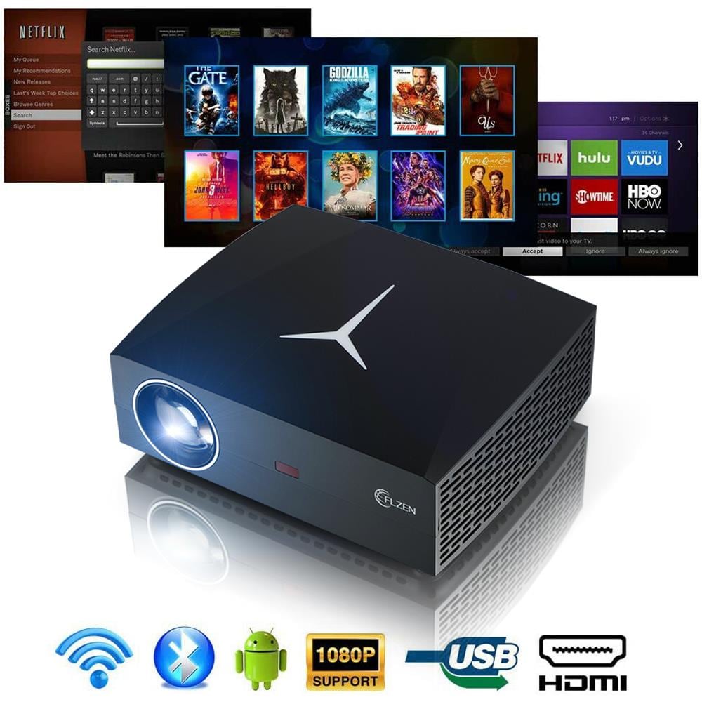 Videoproiettore Smart F2 LED 5500 ANSI lumen Rapporto di Contrasto 2000:1 Full HD 1920 x 1080 Pixel Colore Nero - Foto 1