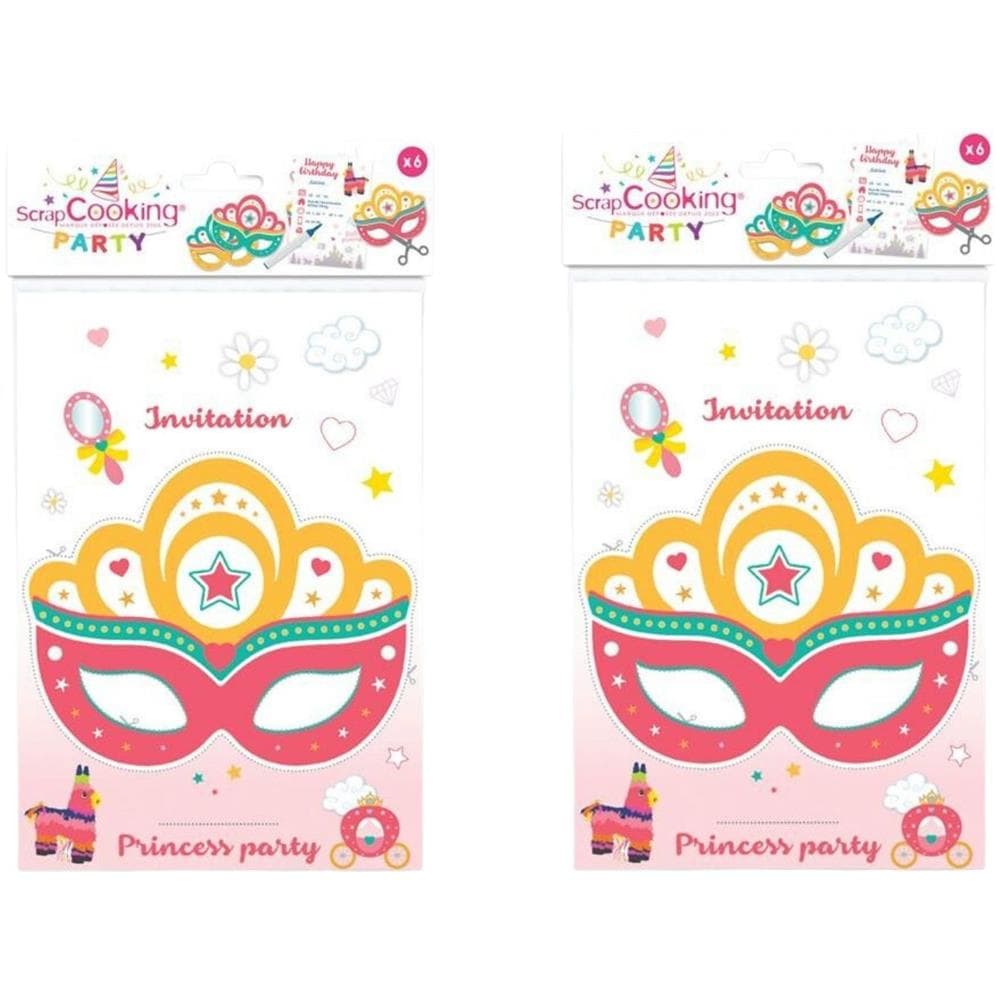 12 Biglietti D'invito Ritagliati - Principessa - Foto 1