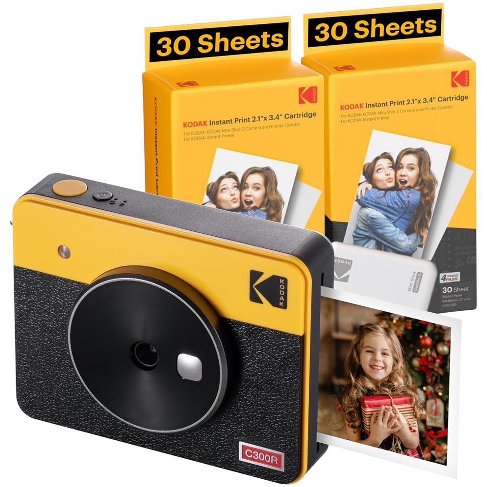 Fotocamera Instantanea Mini Shot 3 Retro 76,2 x 76,2 mm CMOS Giallo - Foto 1