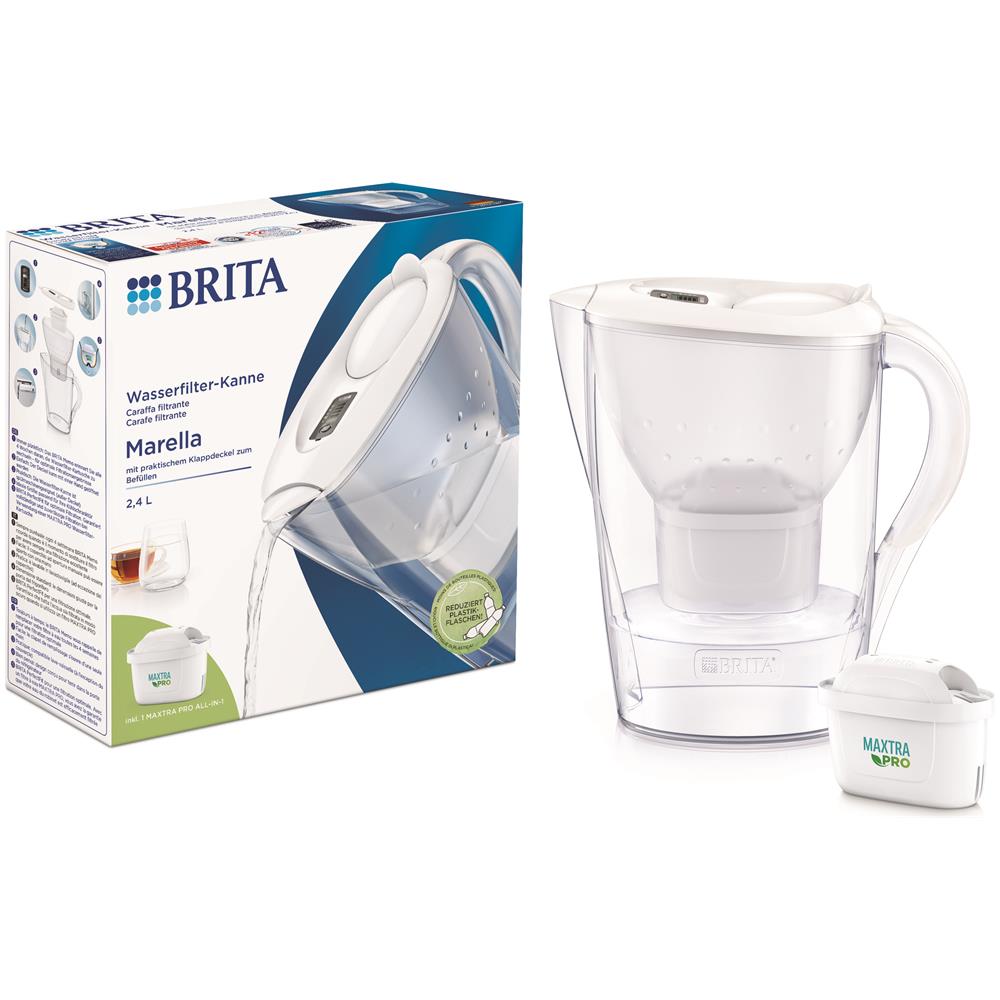 Marella Caraffa filtrante 2,4 L Trasparente, Bianco - Foto 1