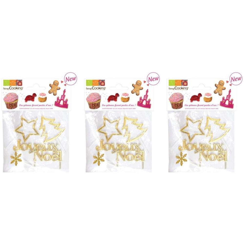 16 Decorazioni Dorate Per Torta Di Natale - Foto 1