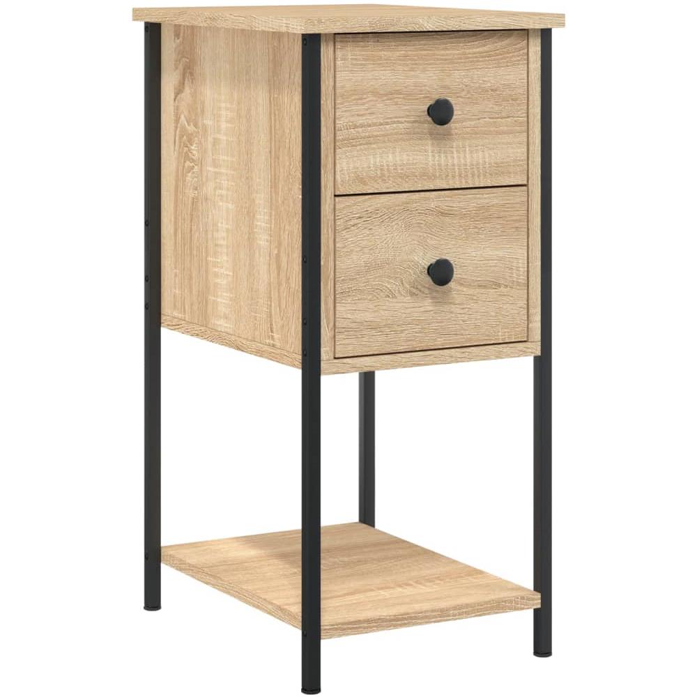 Comodini 2 Pz Rovere Sonoma 32x42x70 Cm In Legno Multistrato - Foto 3