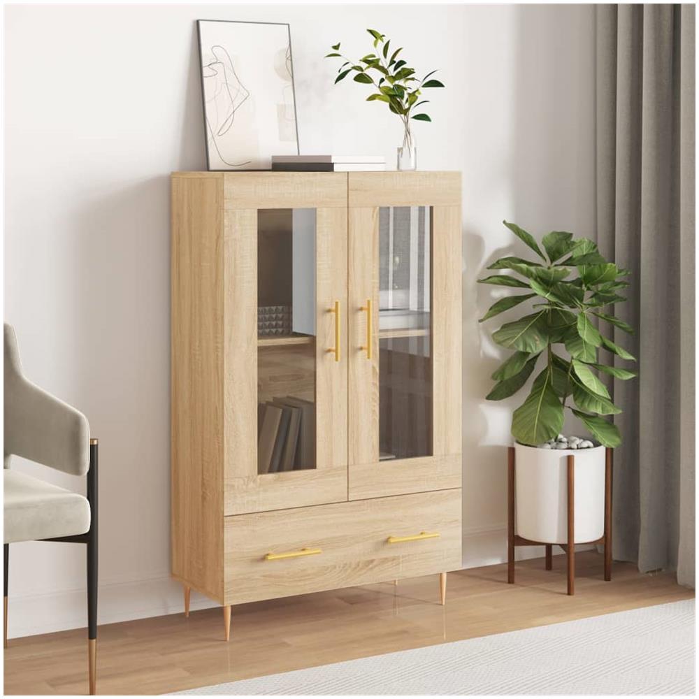 Credenza Rovere Sonoma 69,5x31x115 Cm In Legno Multistrato - Foto 1