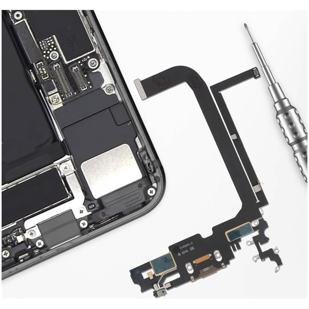 Connettore Di Ricarica Lightning Per Iphone 13 Pro Max Con Microfono, Oro - Foto 4