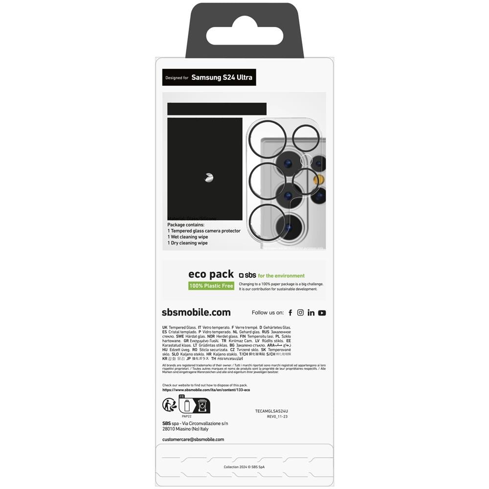 TECAMGLSAS24 protezione per lo schermo e il retro dei telefoni cellulari Protezione per obiettivo della fotocamera Samsung 1 pz - Foto 2