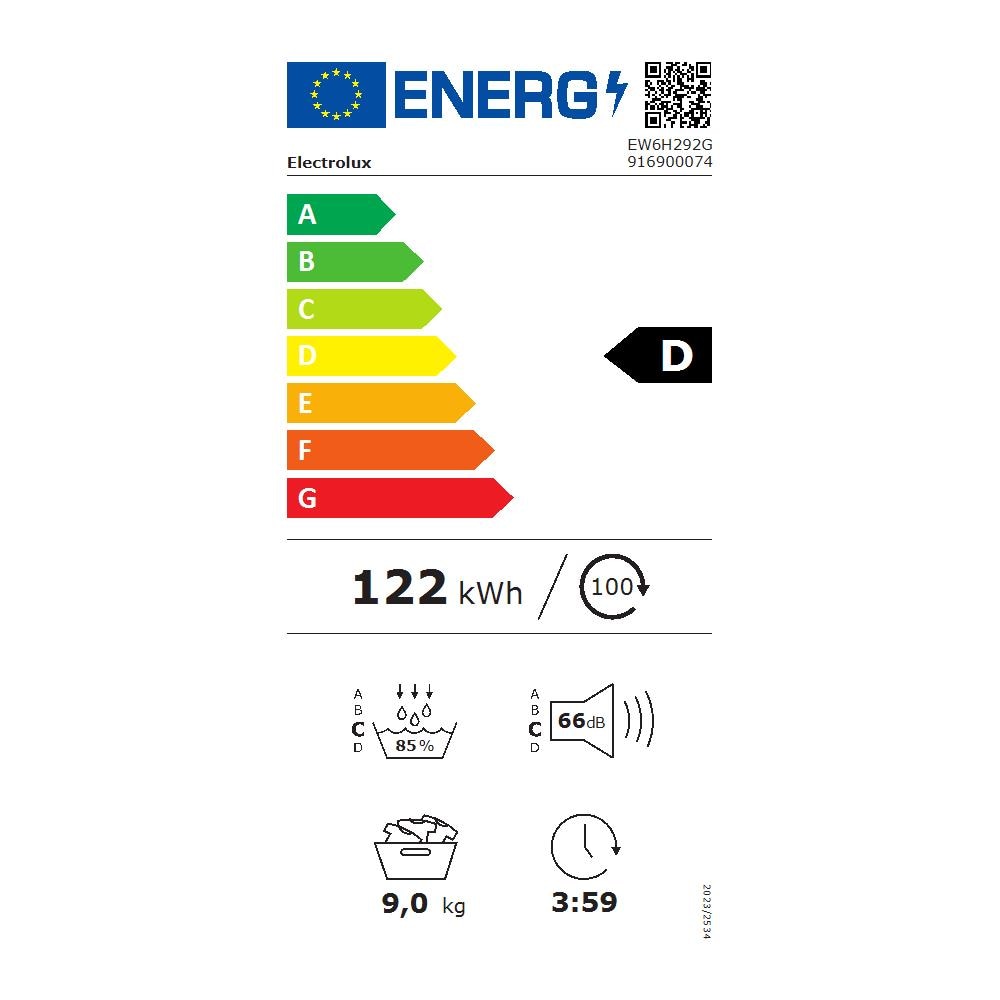 Asciugatrice EW6H292G GentleCare 9 Kg Classe A++ Pompa di calore - Foto 3
