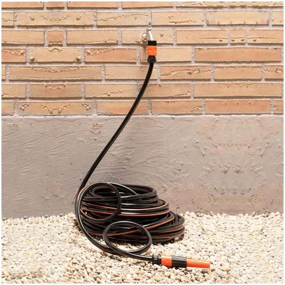 Tubo da Giardino 25 Metri ?13 con 5 Raccordi Max. 6 Bar PVC Resistente Raggi UV - Foto 2