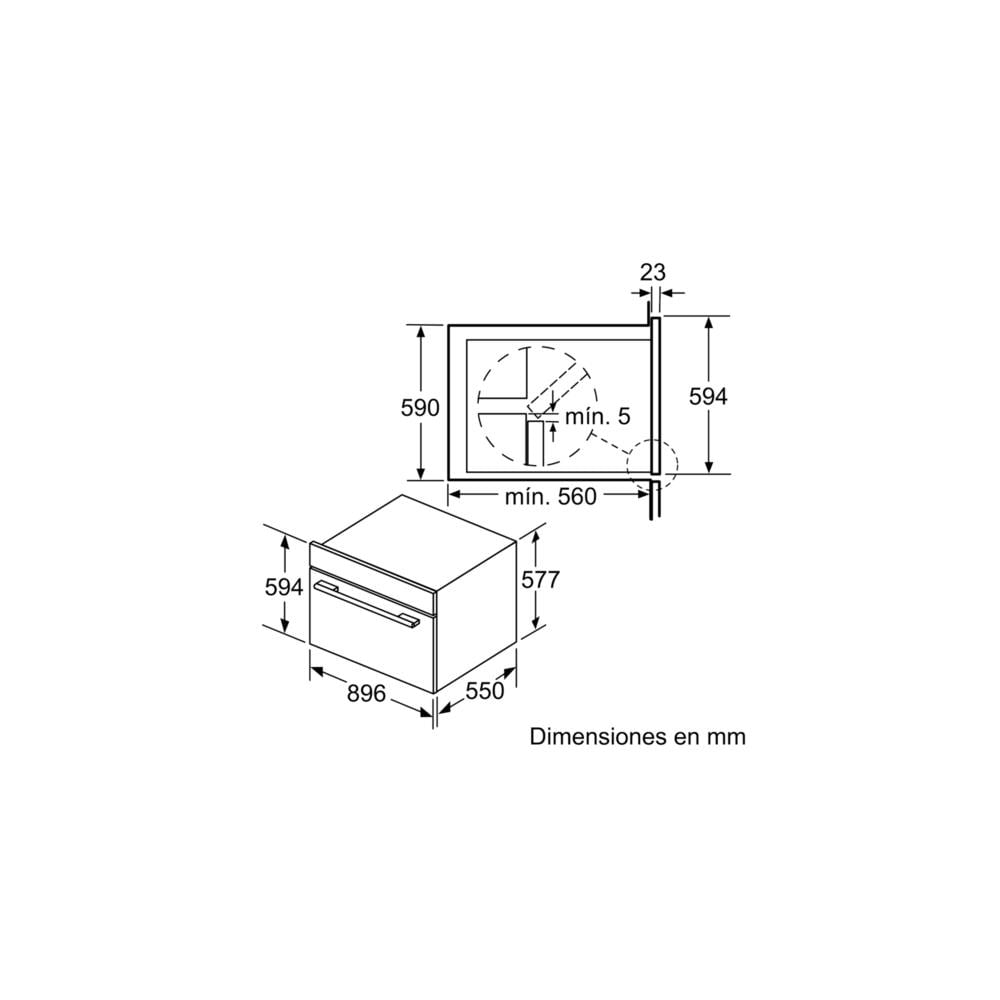Forno Elettrico da Incasso VBD5780S0 Capacità 112L Colore Nero - Foto 6