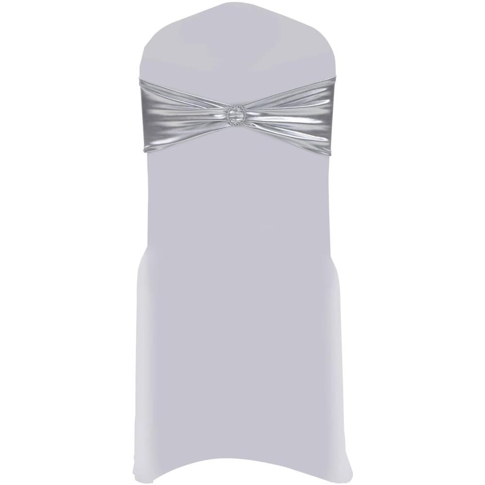 Nastri Ornamentali Per Sedie 25pz Con Fibbia Diamantata Argento - Foto 2