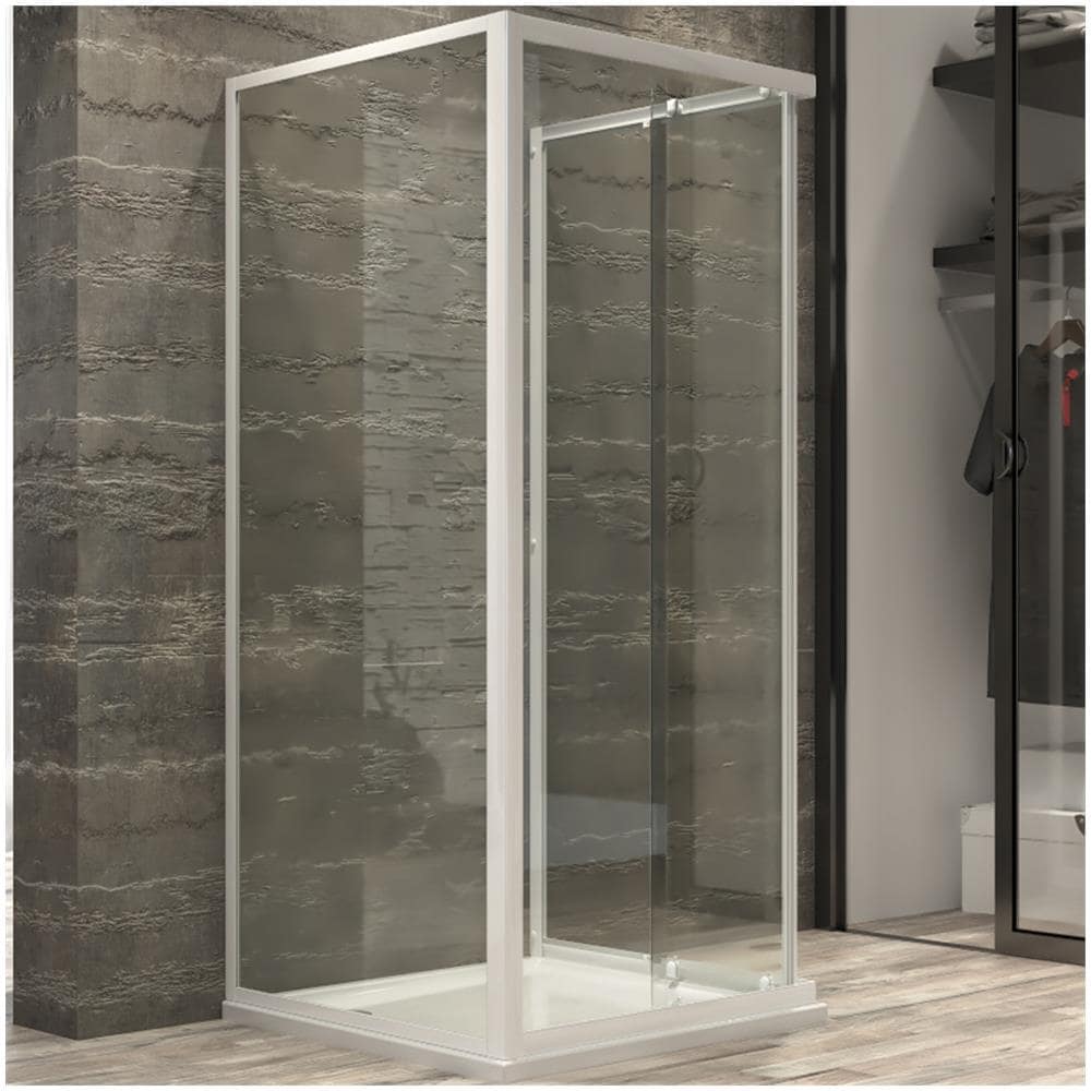Box Cabina Doccia Angolare Corner Due Ante Scorrevoli Cristallo Temprato - Foto 1