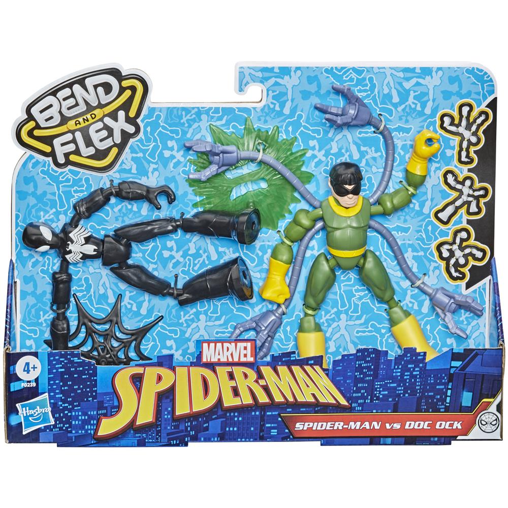 Play-Doh: Bend And Flex Figures Dual Pack Personaggi Snodabili - Spiderman Vs Doc Ock - Foto 1