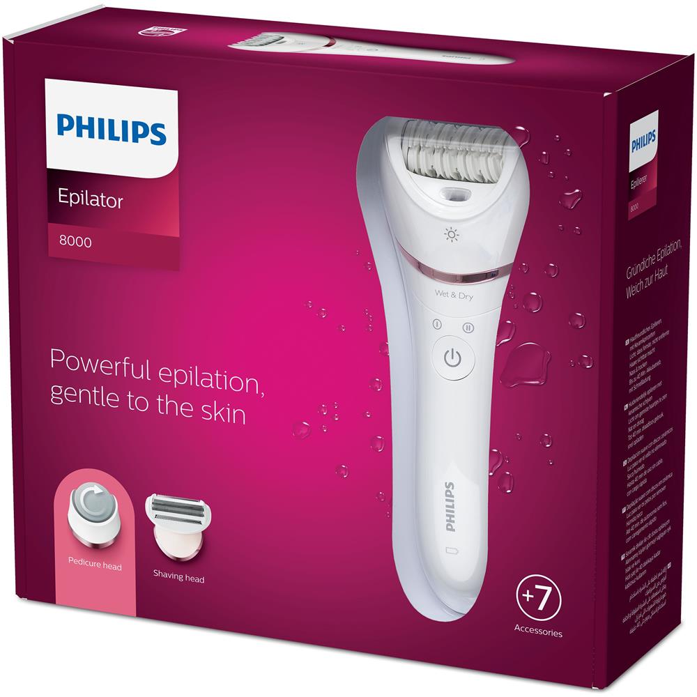 Epilator Series 8000 BRE730/10 Wet & Dry Colore Rosa /Bianco - Foto 2
