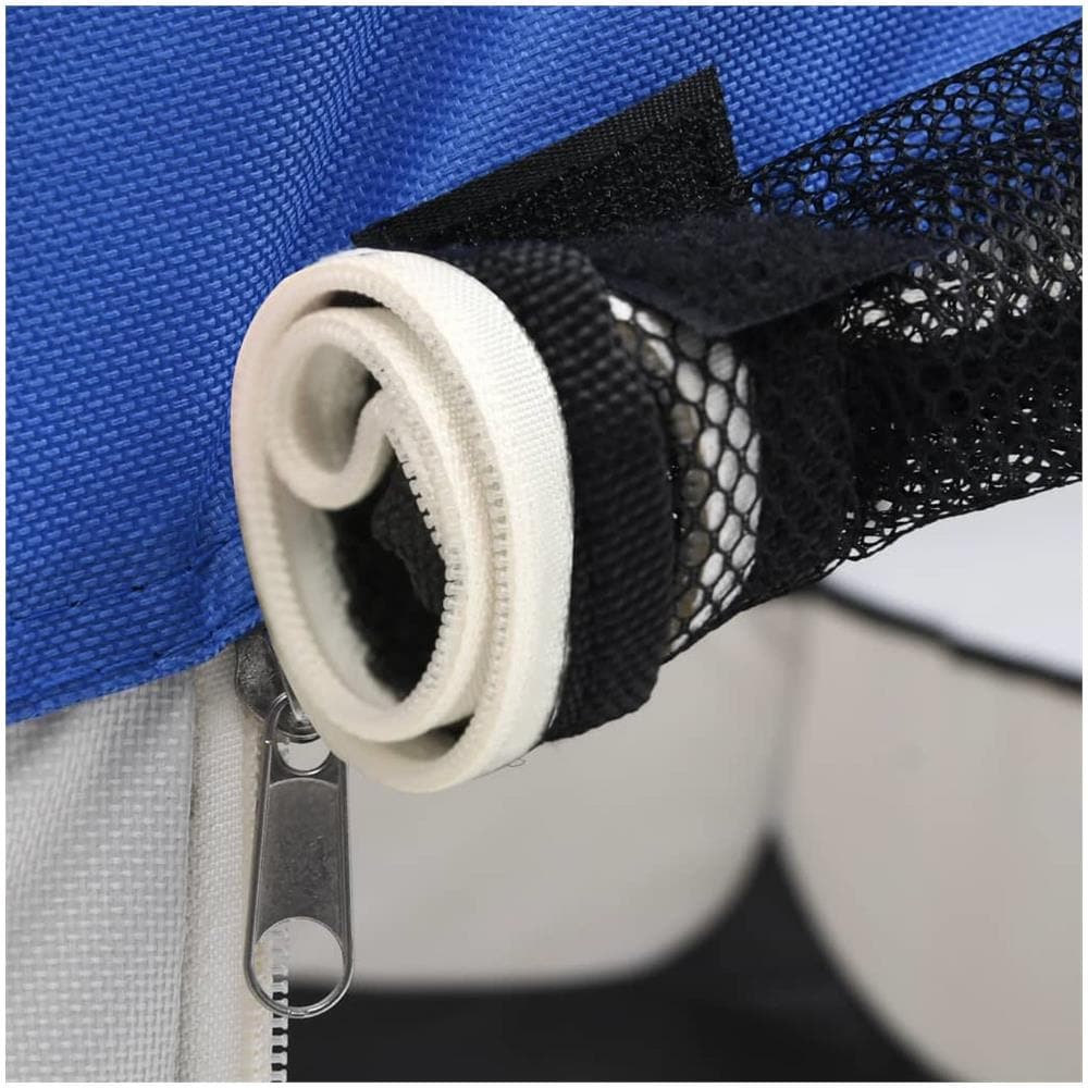 Box per Cani Pieghevole con Borsa Trasporto Blu 125x125x61 cm - Foto 1