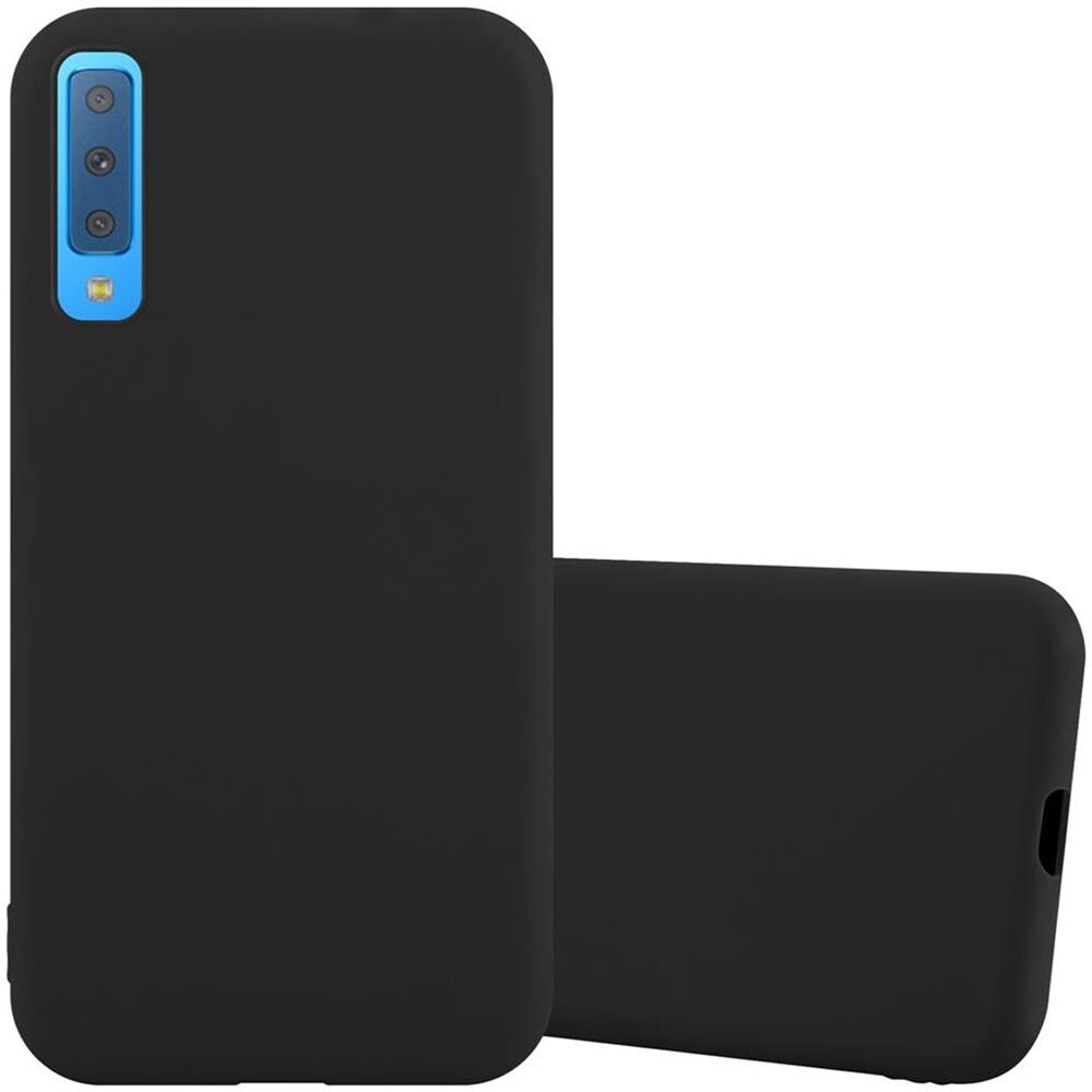 Custodia Compatibile Con Samsung Galaxy A7 2018 In Candy Nero - Coperchio Protettivo In Silicone Tpu Flessibile - Foto 1
