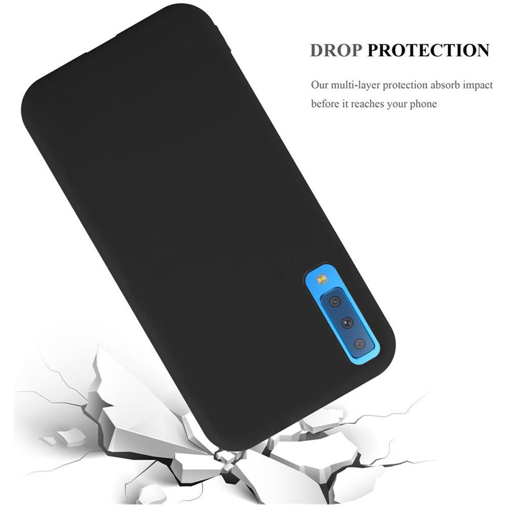 Custodia Compatibile Con Samsung Galaxy A7 2018 In Candy Nero - Coperchio Protettivo In Silicone Tpu Flessibile - Foto 8