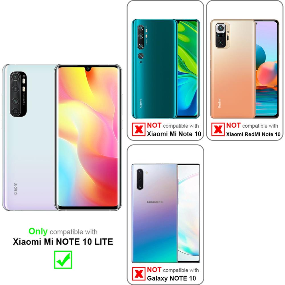 Pellicola Armatura A Schermo Intero Compatibile Con Xiaomi Mi Note 10 Lite In Trasparente Con Nero - Vetro Temperato (tempered) Di Protezione Del Display In Durezza 9h Con 3d Touch - Foto 2