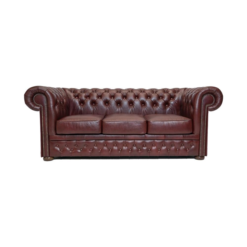 Divano First Class Pelle | 3 Posti | Cloudy Rosso | 12 Anni Di Garanzia - Foto 1