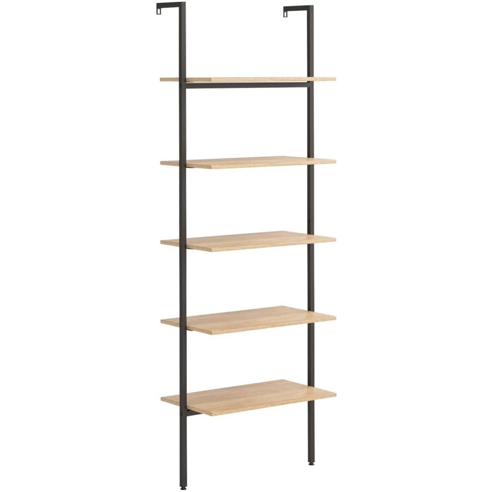Scaffale Pendente 5 Livelli Marrone Chiaro E Nero 64x35x185 Cm - Foto 2