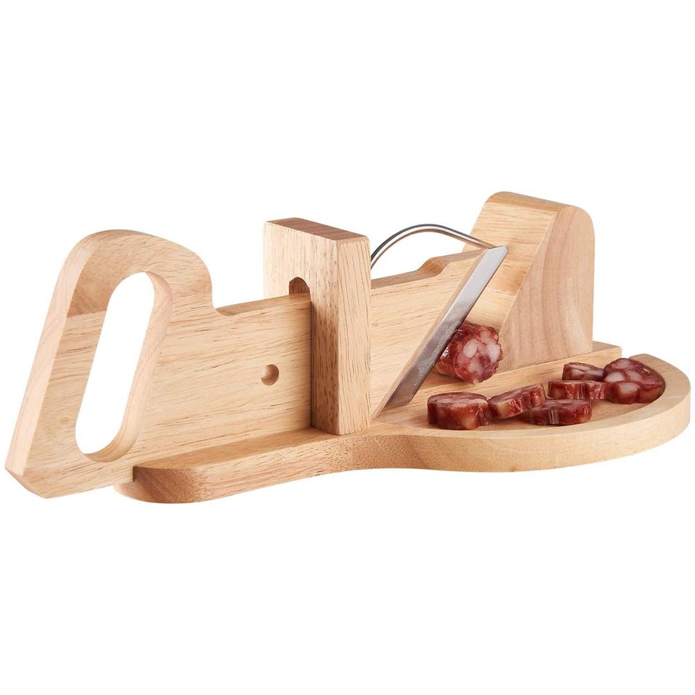 Affettatrice Per Salumi In Legno, Con Base - Foto 1