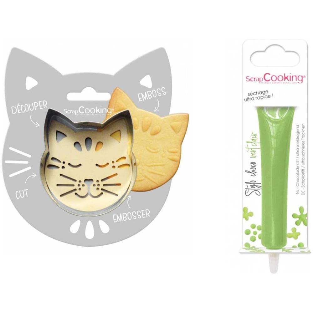 Kit Biscotti Di Sollievo Per Gatti + Penna Di Cioccolato Verde Chiaro - Foto 1
