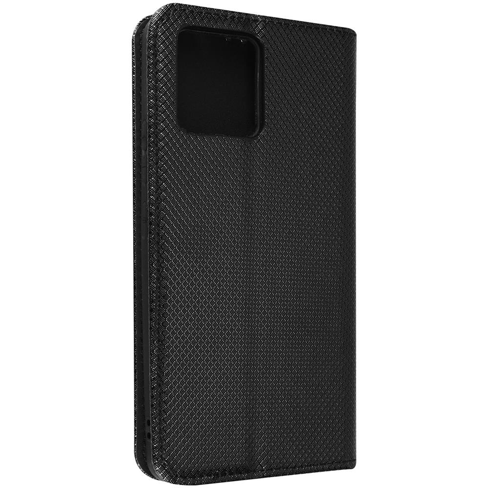 Custodia Per Motorola Moto G72 Copertina Portacarte Supporto Nera - Foto 2