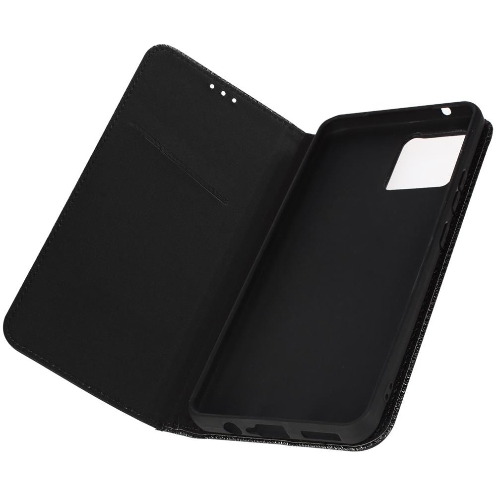 Custodia Per Motorola Moto G72 Copertina Portacarte Supporto Nera - Foto 1