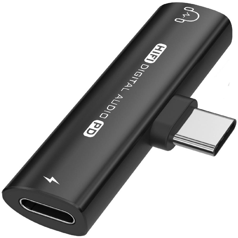 Adattatore Da Usb-c A 3,5 Mm Per Cuffie E Caricabatterie Black - Foto 1