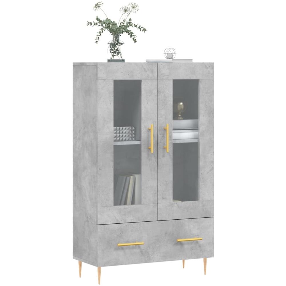 Credenza Grigio Cemento 69,5x31x115 Cm In Legno Multistrato - Foto 3