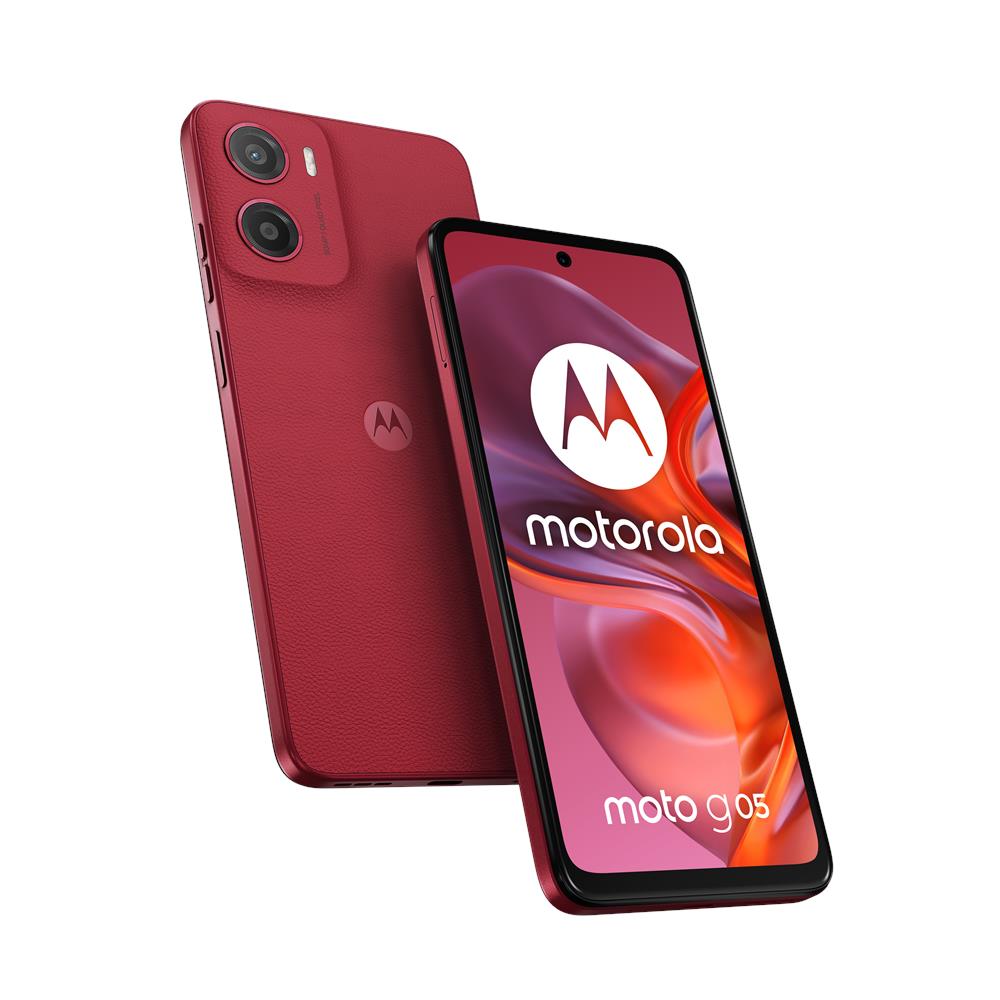 Moto G05 4G 128GB 4GB Ram Display 6.67" Main Camera 50MP Doppia SIM Android 15 USB tipo-C Helio G81 Extreme 5200 mAh Plum Red - Foto 1