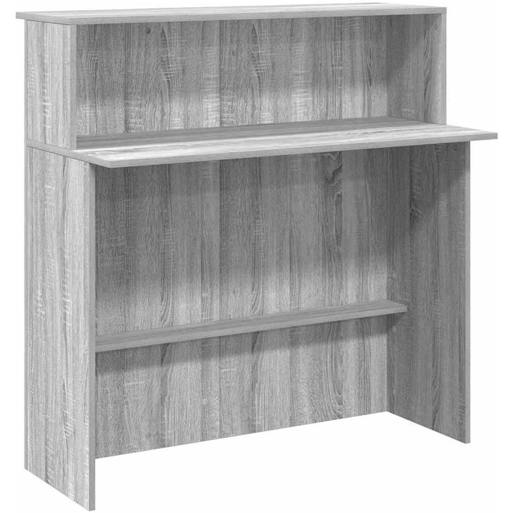 Banco Reception Grigio Sonoma 100x50x103,5 cm Legno Multistrato - Foto 1