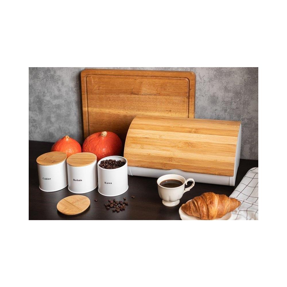 2705 Contenitore per il pane bianco con contenitori in bambù per la conservazione in cucina - Foto 2