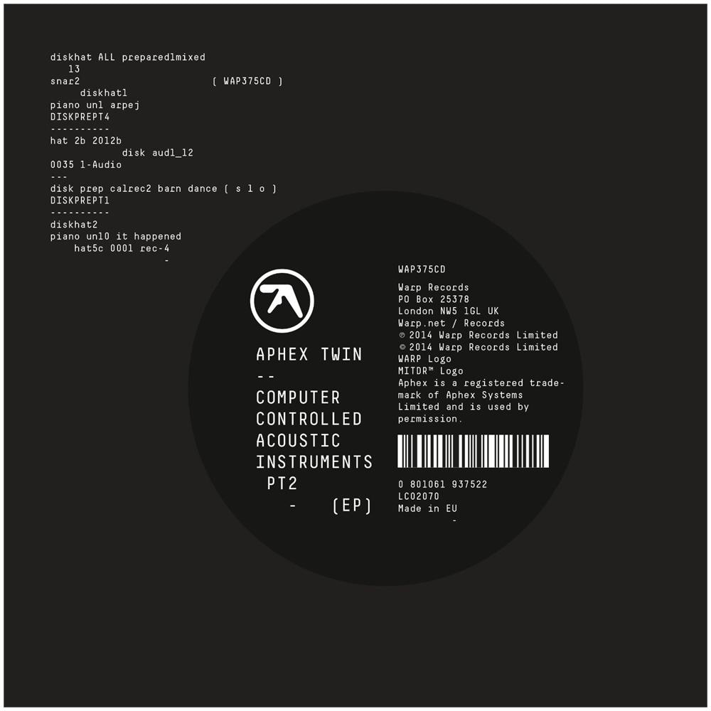 Aphex Twin - Computer Controlled Acoustic 2 (Ep)  - Foto 1
