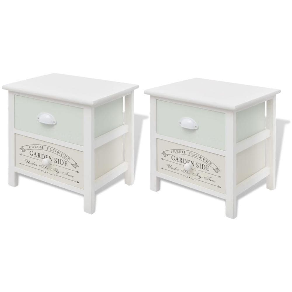 Comodini Francesi 2 Pezzi Shabby Chic In Legno - Foto 2