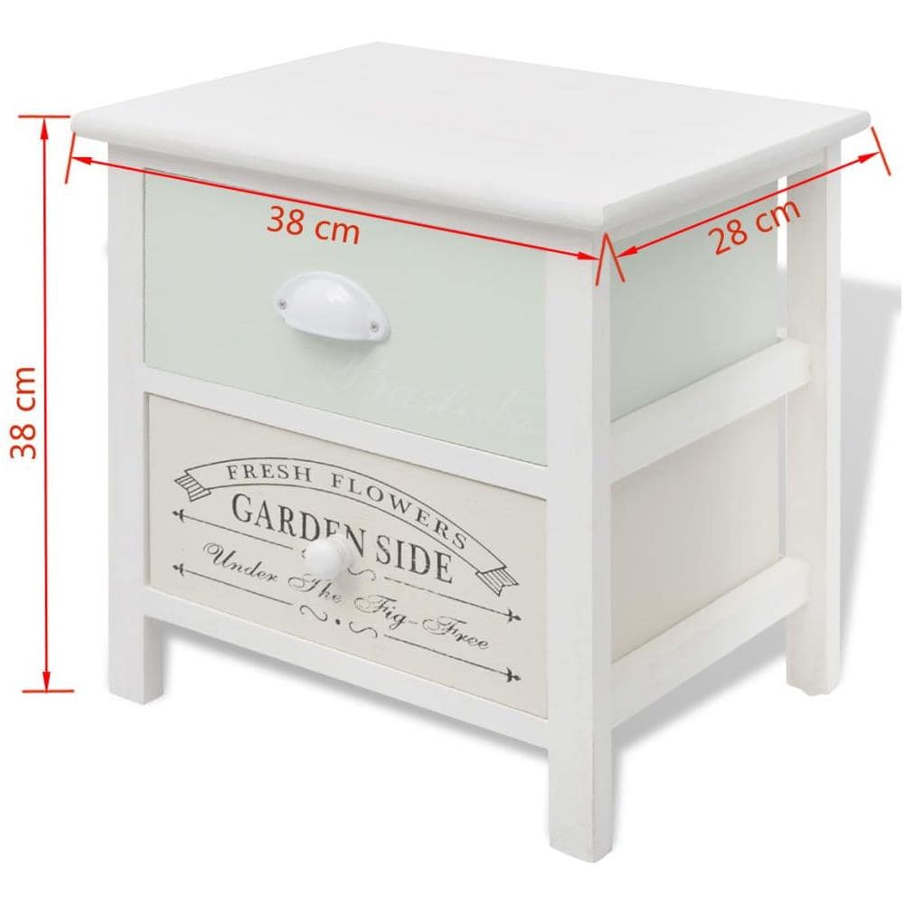 Comodini Francesi 2 Pezzi Shabby Chic In Legno - Foto 14