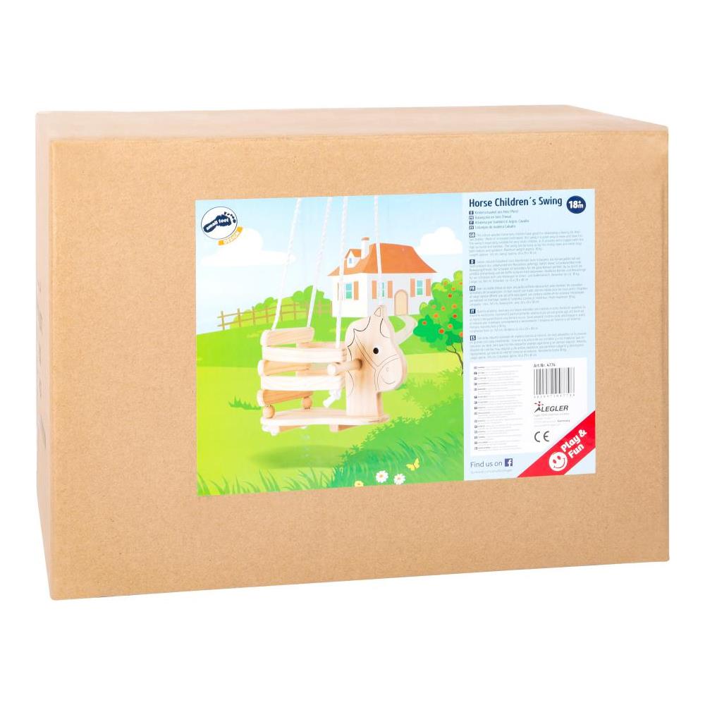 Altalena Per Bambini In Legno Forma Cavallo - Foto 2